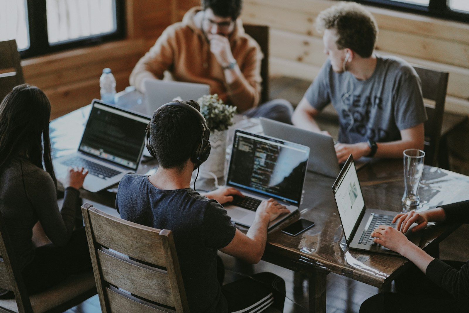 Business team working together